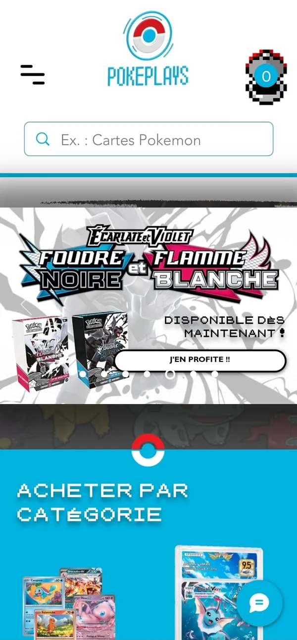 Site Pokeplays sur mobile